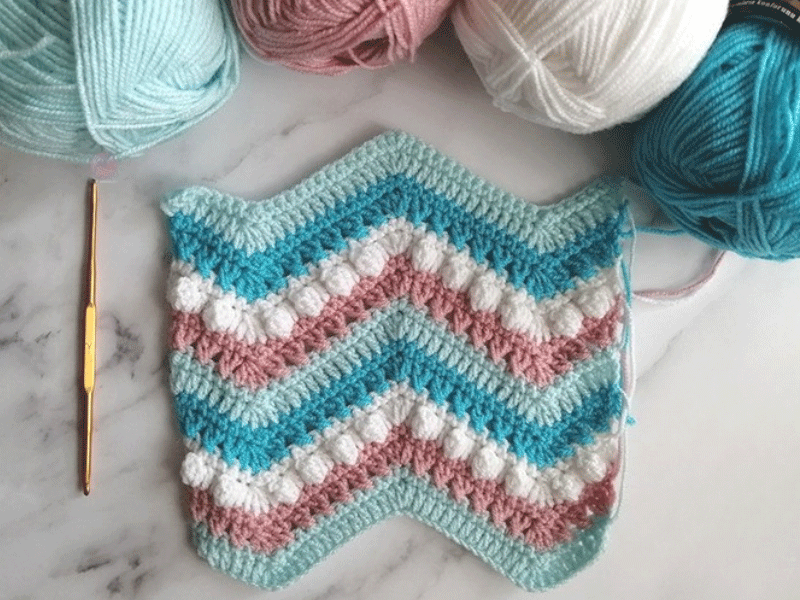 Họa tiết móc nổi cho chăn và&nbsp;gối